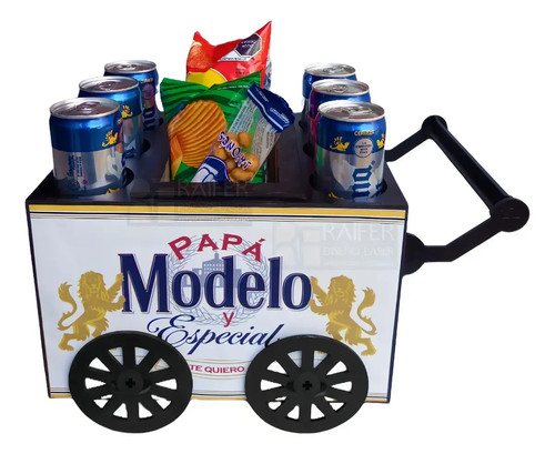 Snack serving cart beer - beer, cup