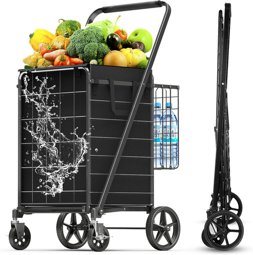 Carrito compra plegable ruedas - carrito,